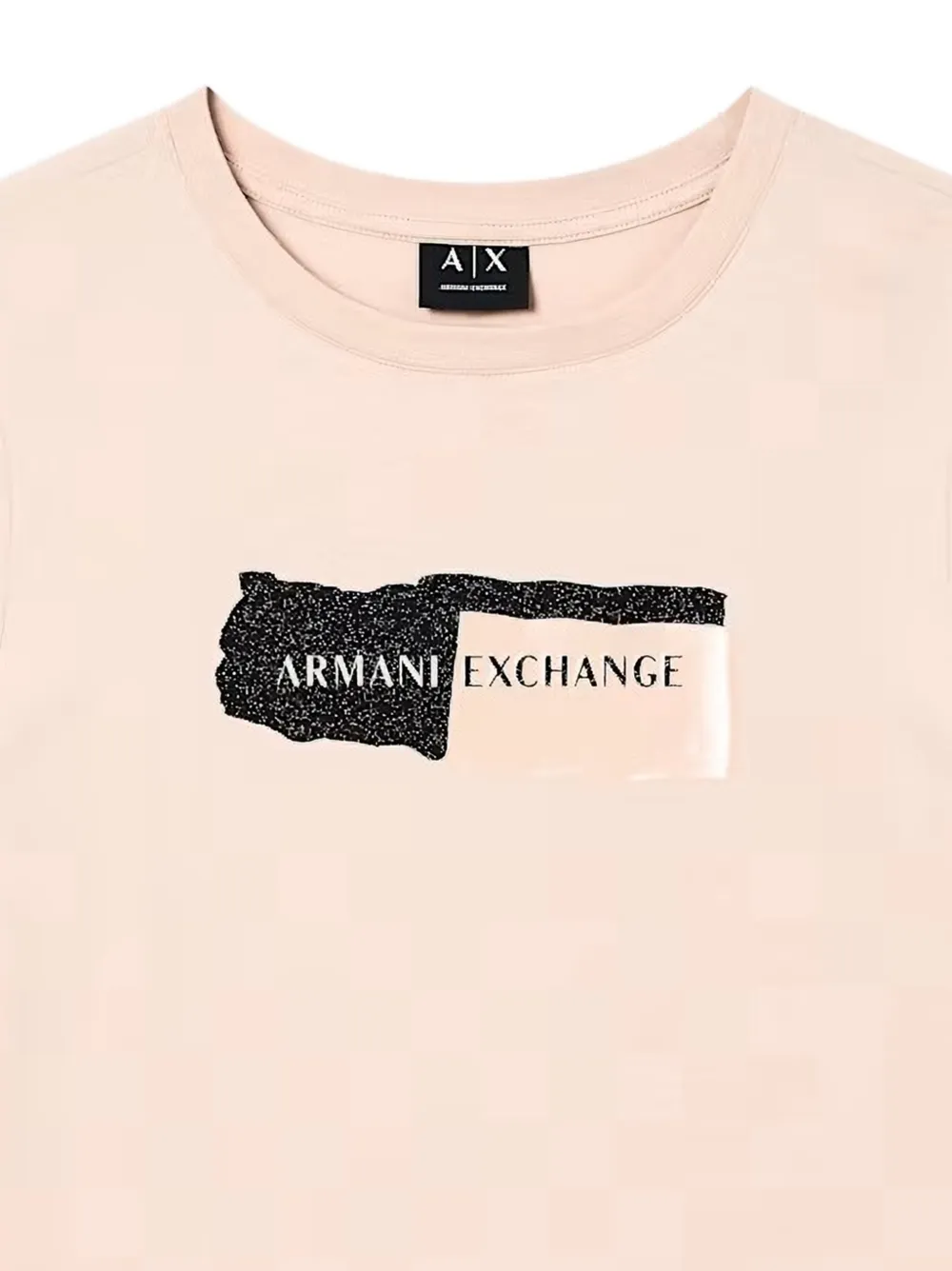 Armani Exchange T-shirt met logoprint Beige