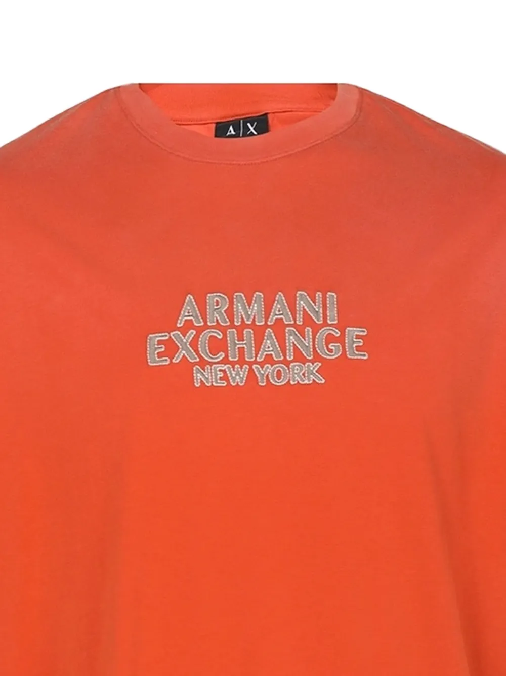 Armani Exchange T-shirt met geborduurd logo Oranje