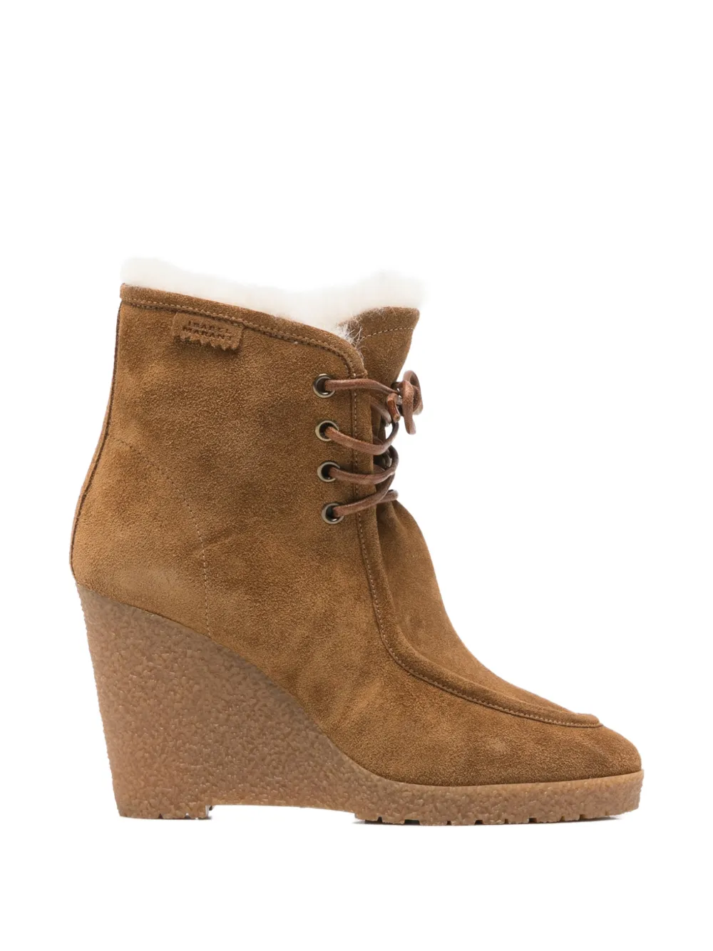 ISABEL MARANT Cylia lace-up wedge ankle boots