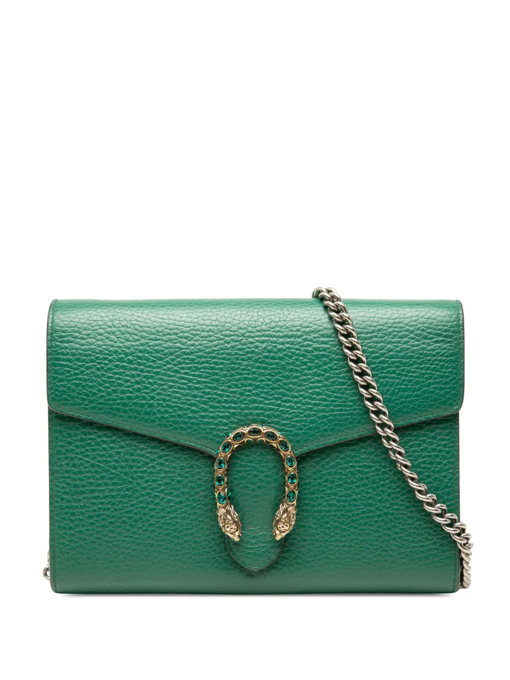 Gucci Pre-Owned pochette portefeuille à bandoulière Dionysus en cuir de veau avec chaîne (2016-2026) - Vert