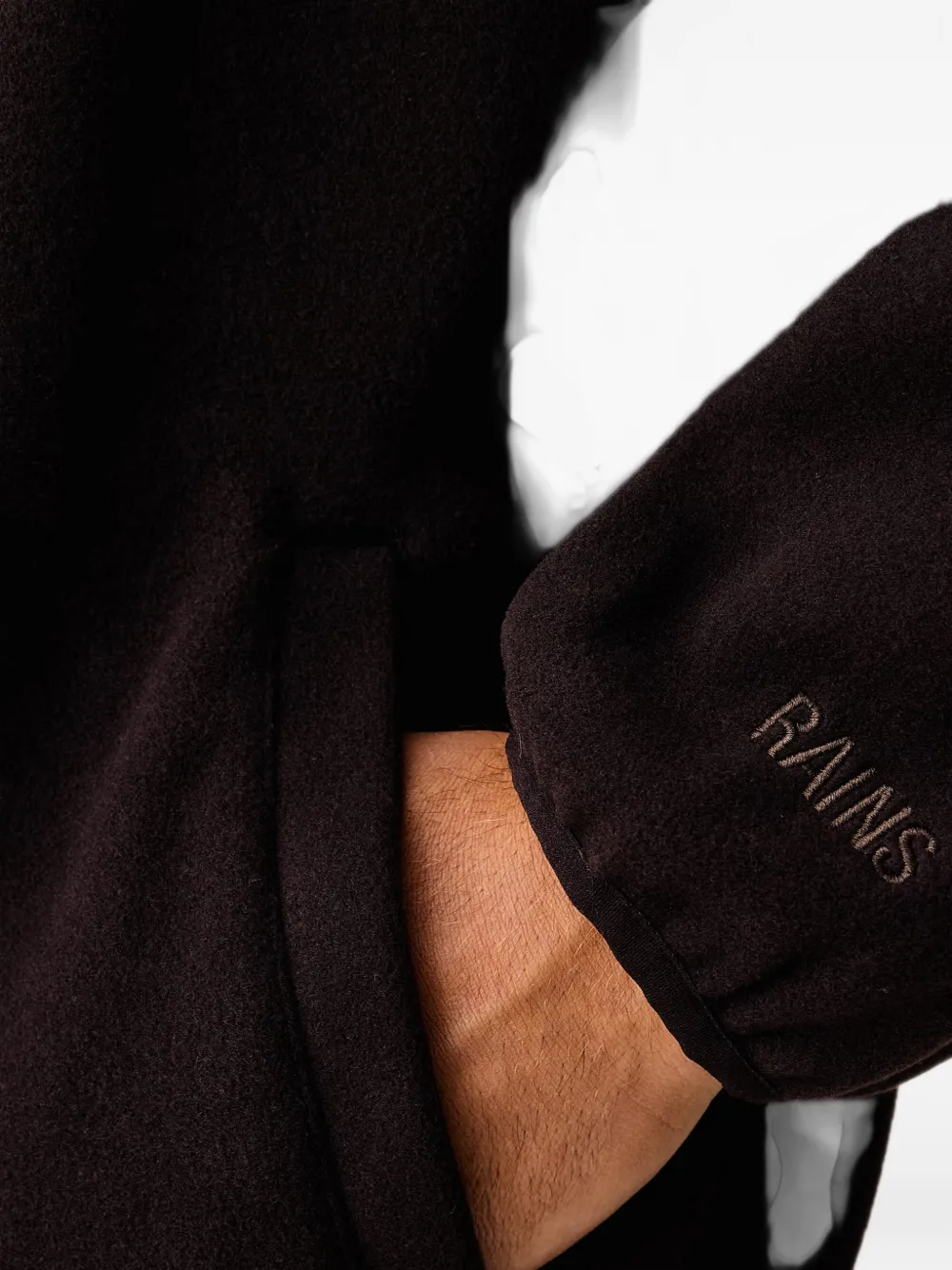 Rains Fleece hoodie Bruin