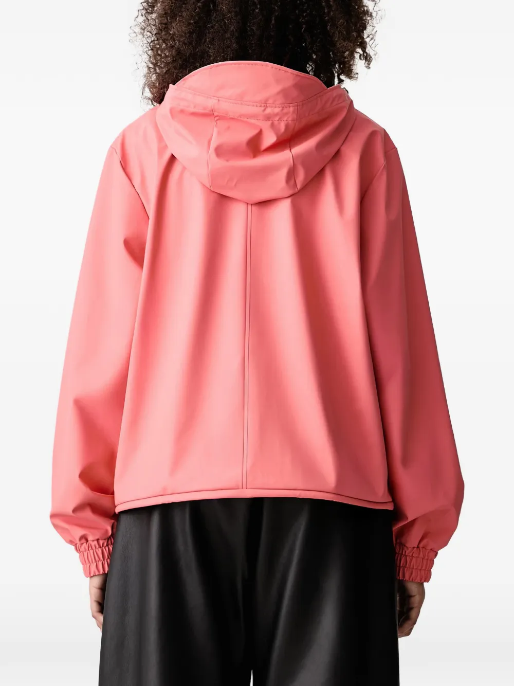 Rains String W jack met capuchon en trekkoord Roze