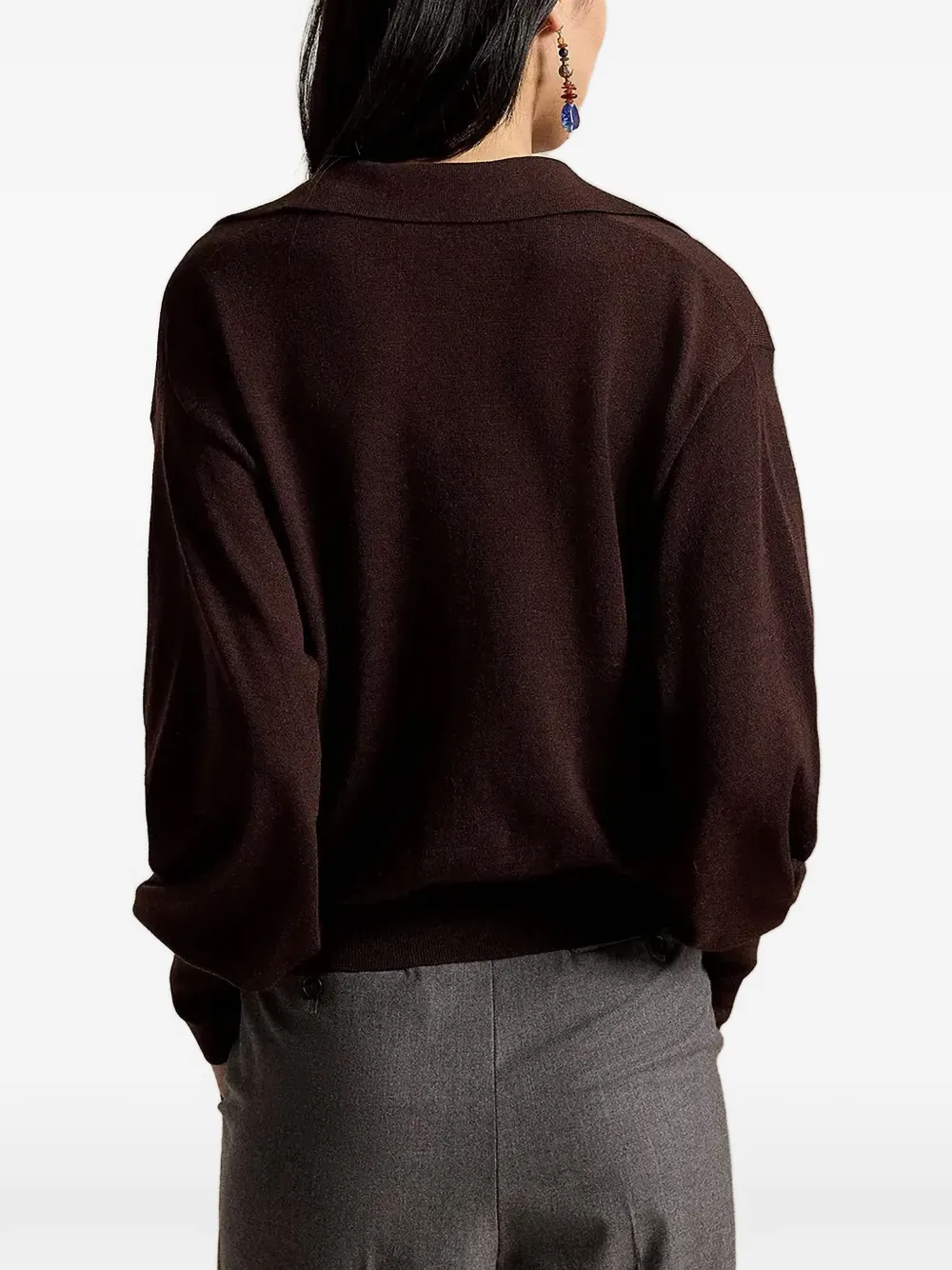 Polo Ralph Lauren Wollen vest met polokraag Bruin
