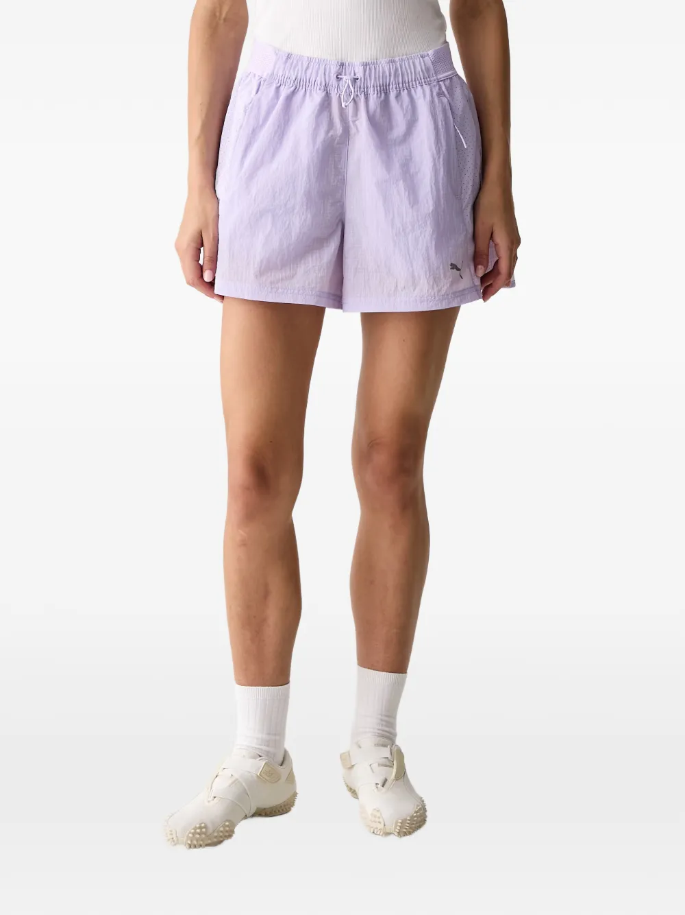 PUMA Run Culture Collective T7 logo-print ripstop shorts