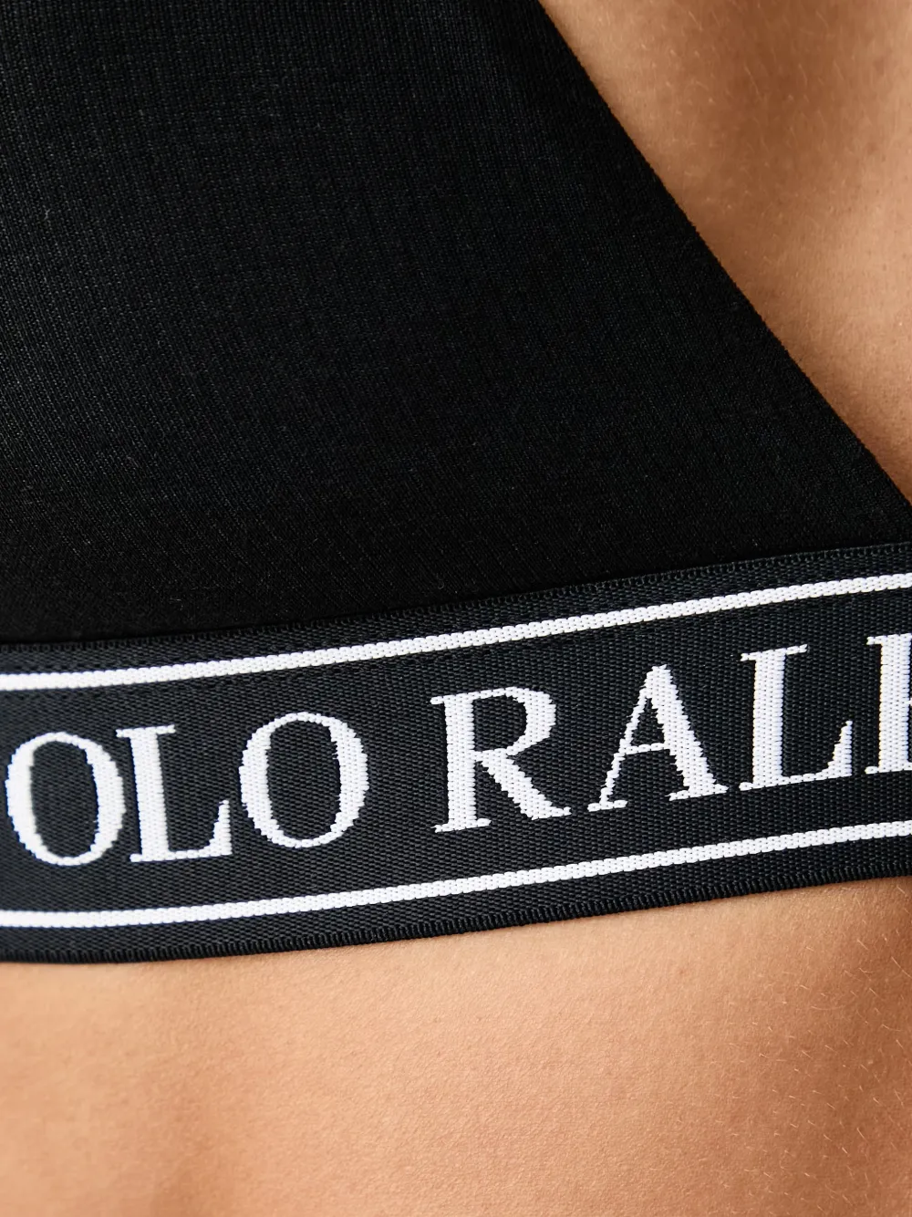 Polo Ralph Lauren Triangel bh met logoband Zwart