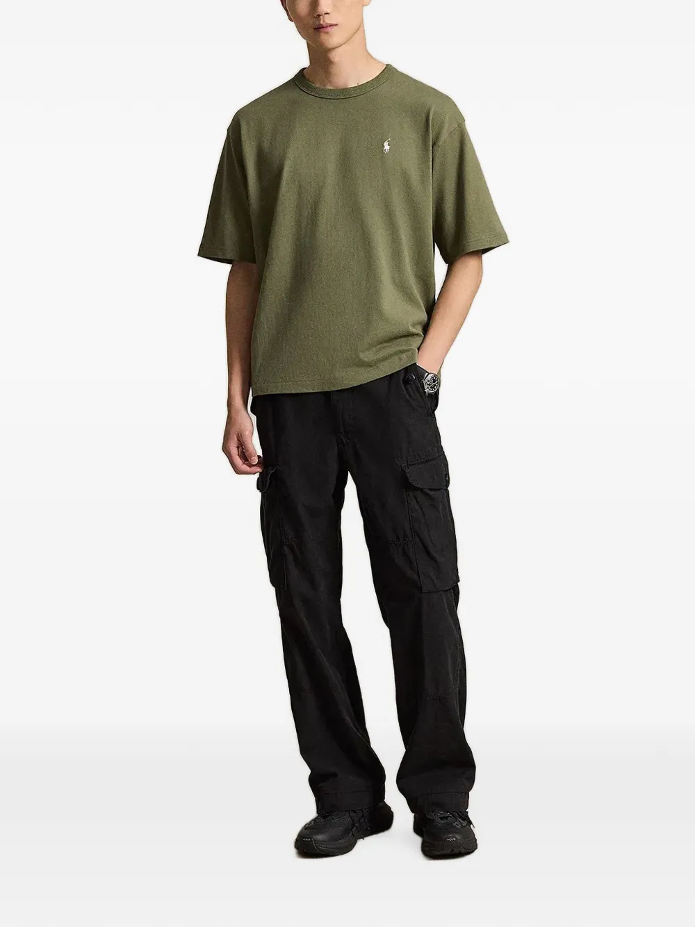 Polo Ralph Lauren Ruimvallend T-shirt met ronde hals Groen
