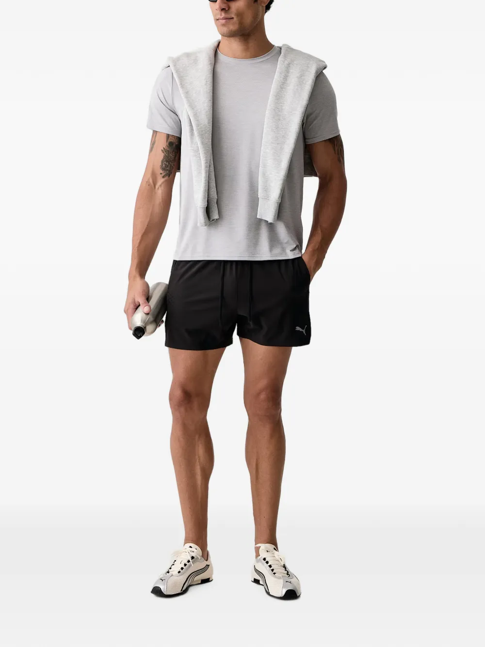 PUMA PWRMODE shorts met trekkoord en logo-print Zwart