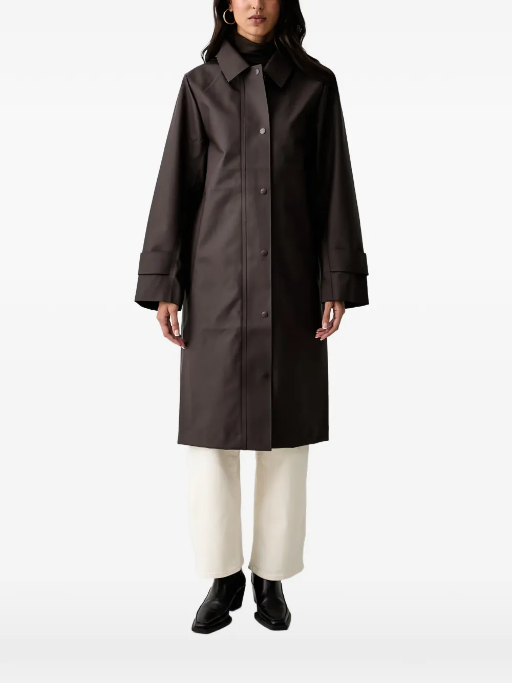 Rains button-up raincoat – Brown