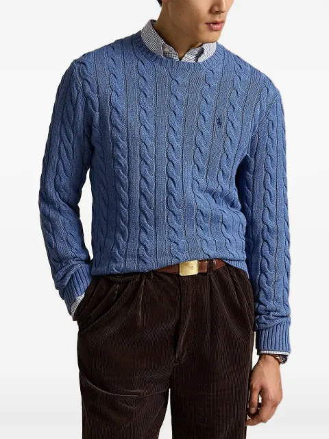Polo Ralph Lauren cable-knit embroidered-logo sweater