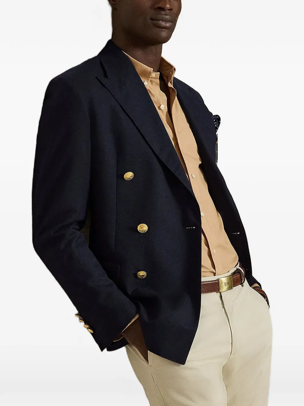 Polo Ralph Lauren Slim-fit stretch popeline overhemd Bruin