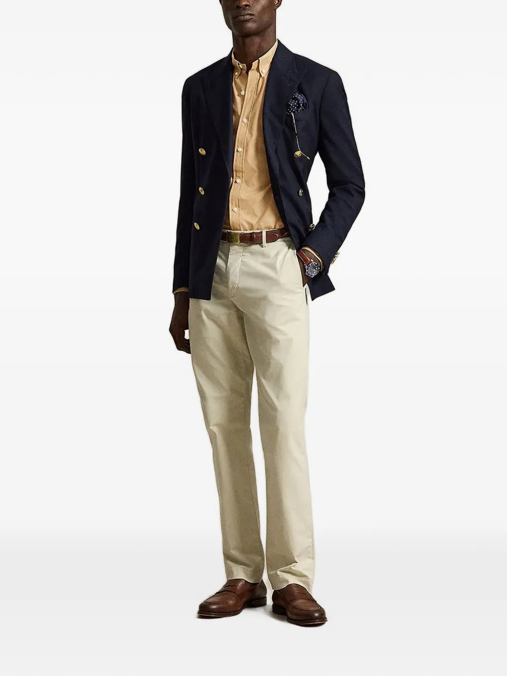 Polo Ralph Lauren Slim-fit stretch popeline overhemd Bruin