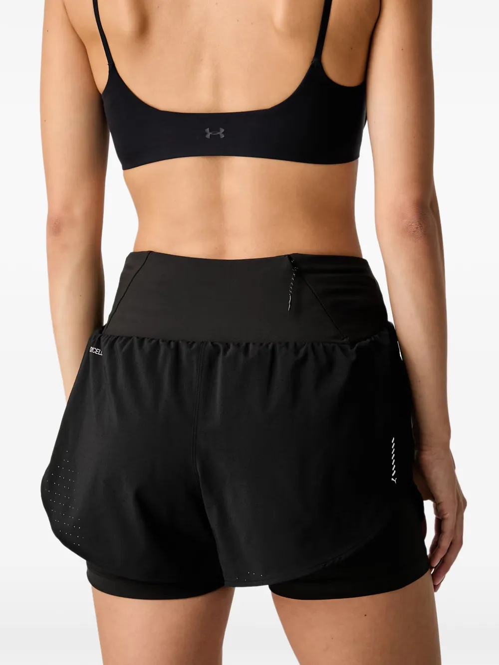 PUMA Dreamrun dryCELL gelaagde shorts met logo-print Zwart