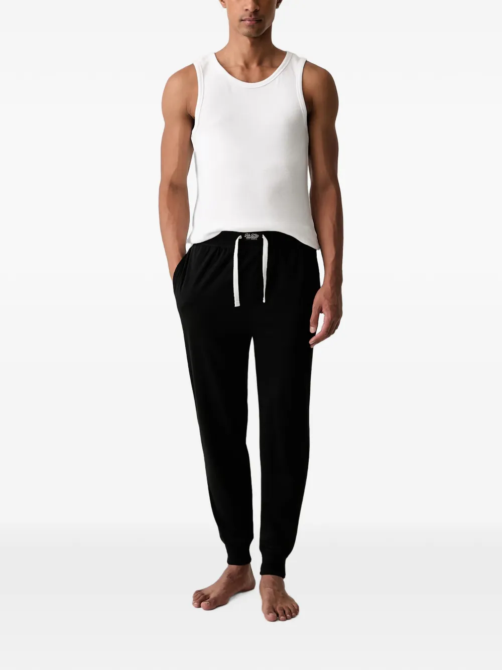 Polo Ralph Lauren drawstring cuffed-hem pajama bottoms Zwart
