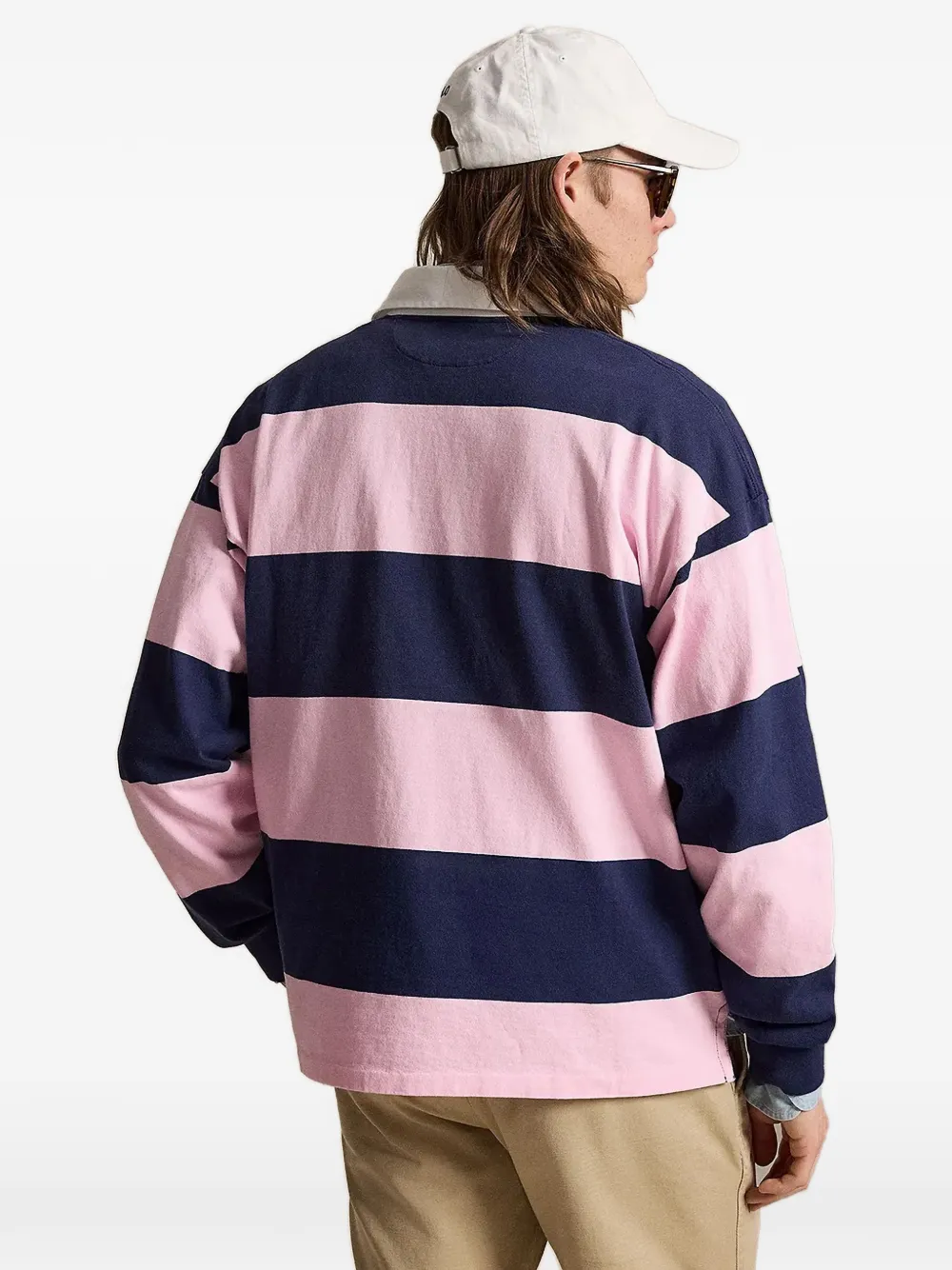 Polo Ralph Lauren Gestreept poloshirt met lange mouwen Roze