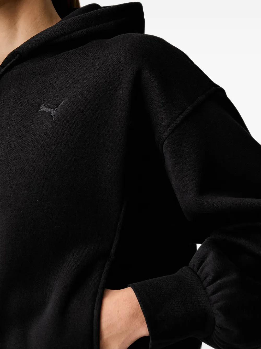 PUMA x Hyrox logo-embroidered hoodie Zwart