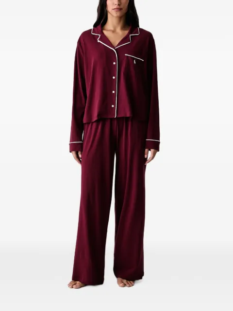 Polo Ralph Lauren logo-embroidered piped pajamas