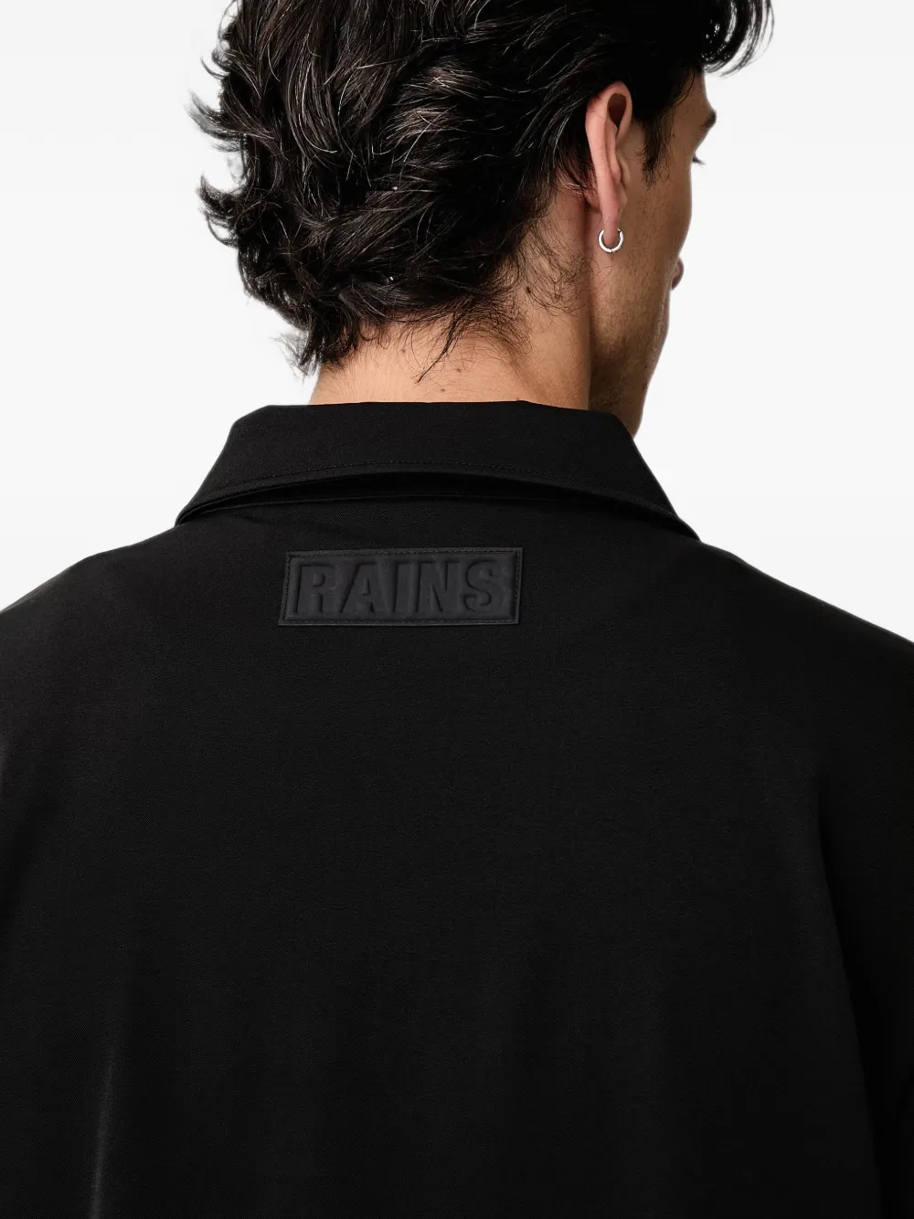 Rains Shirtjack met ritssluiting Zwart