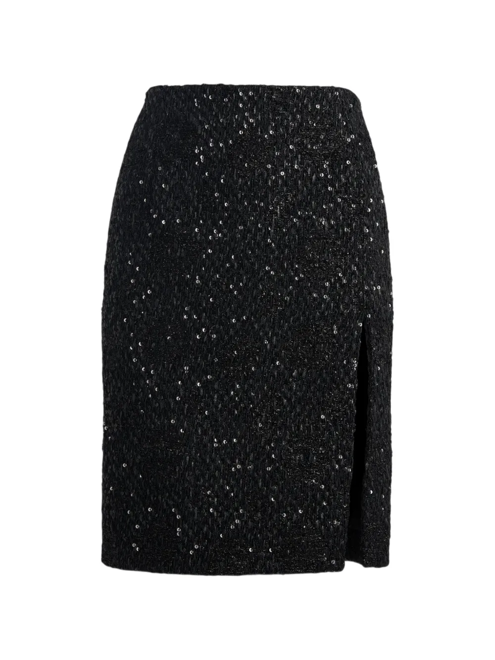 Balmain Midirock mit Pailletten - Schwarz