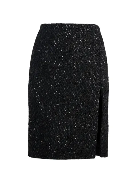 Balmain sequinned tweed midi skirt