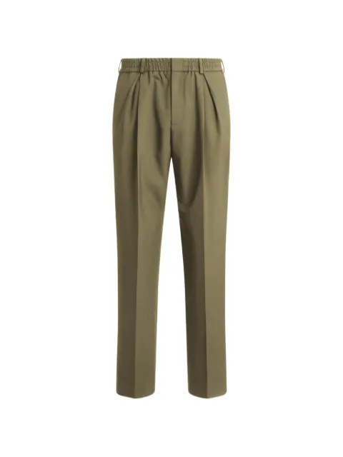 Balmain pantalones de lana con pretina elástica