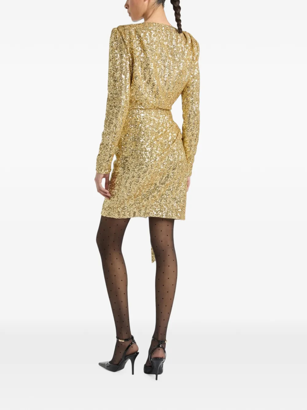 Balmain Jurk met pailletten Goud