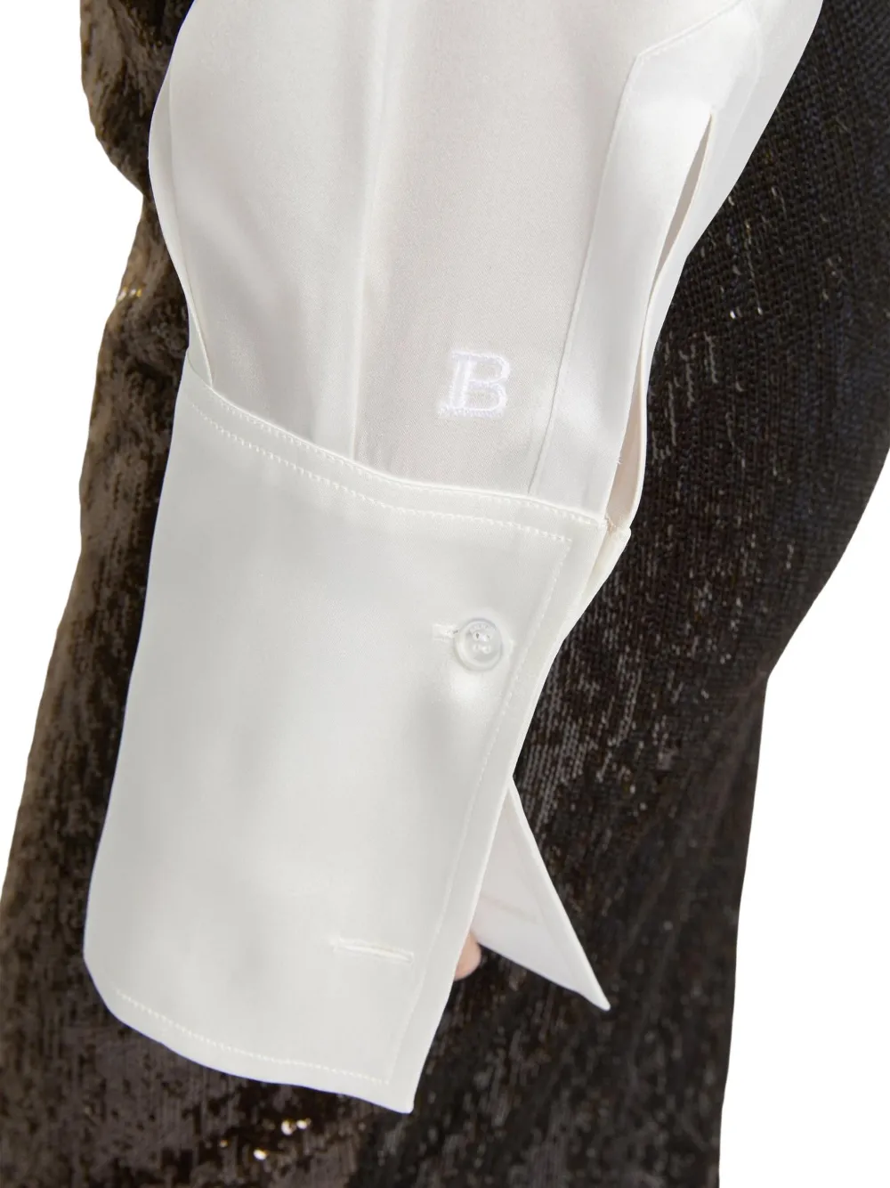Balmain Satijn-zijden blouse Wit
