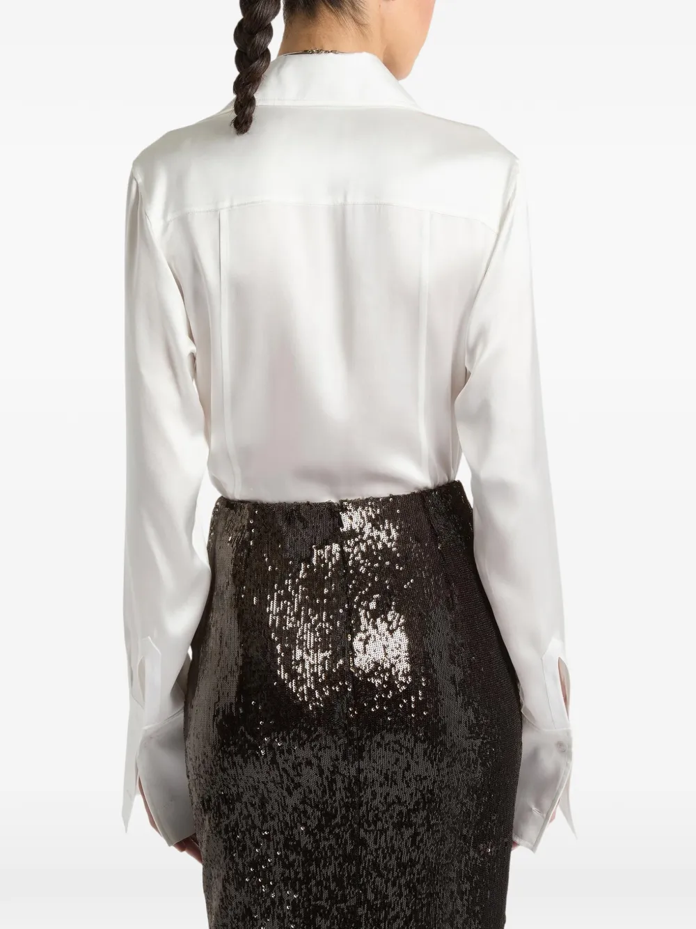 Balmain Satijn-zijden blouse Wit