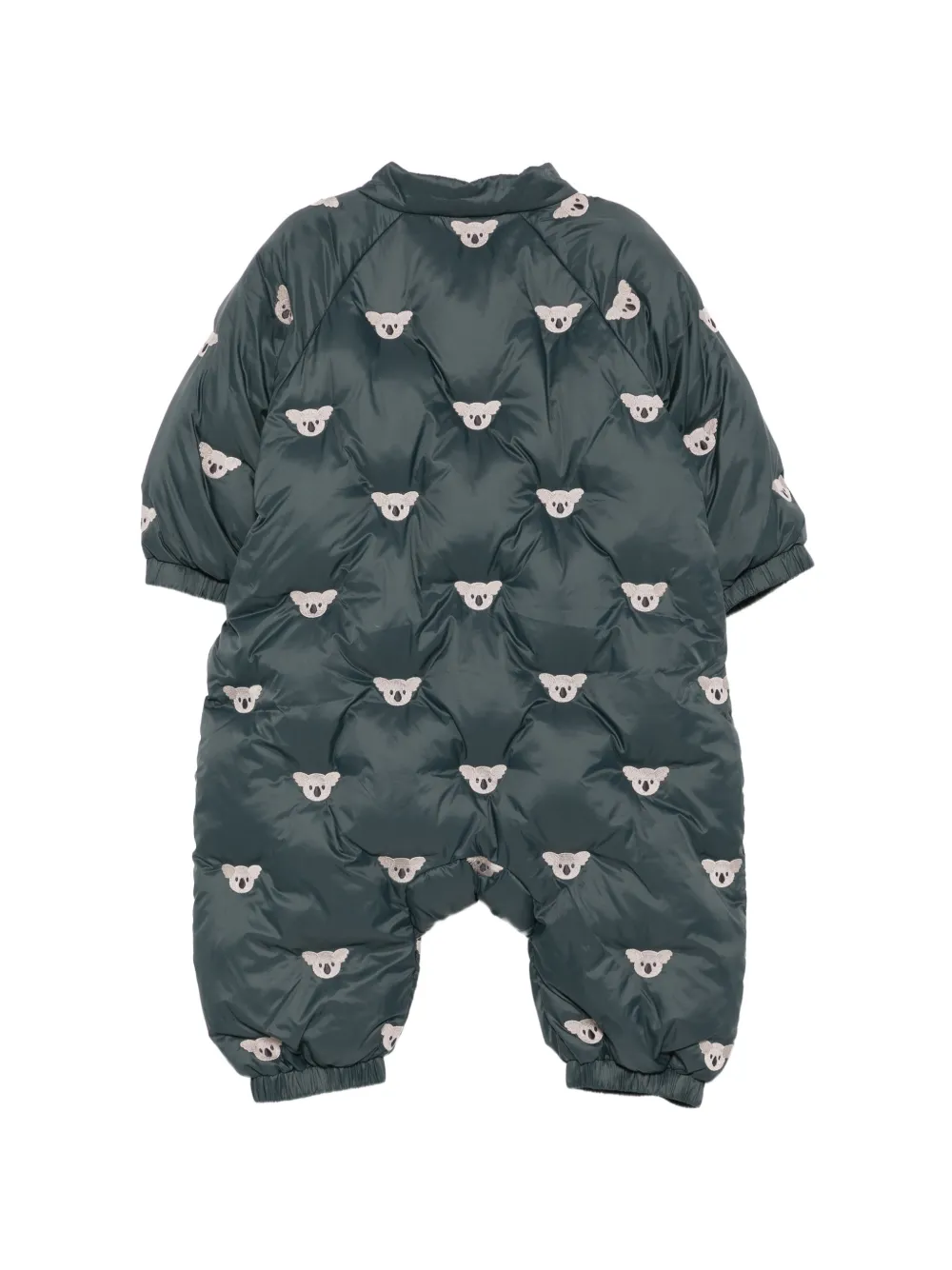 Donsje koala-embroidered quilted snowsuit Blauw