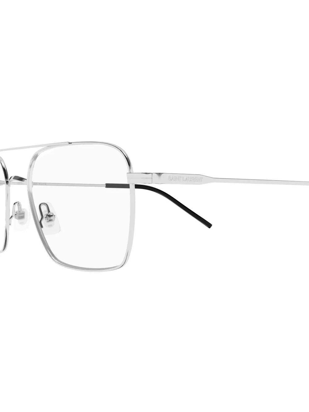 Saint Laurent Eyewear Bril met dubbele neusbrug Zilver