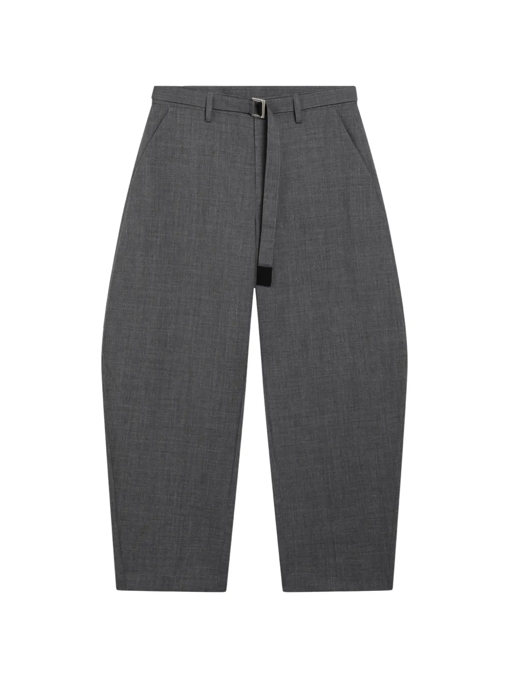 sacai belted wide-leg trousers - Gris sacai belted wide-leg trousers - Gris