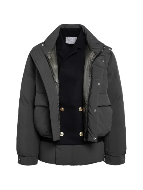 sacai padded panelled jacket