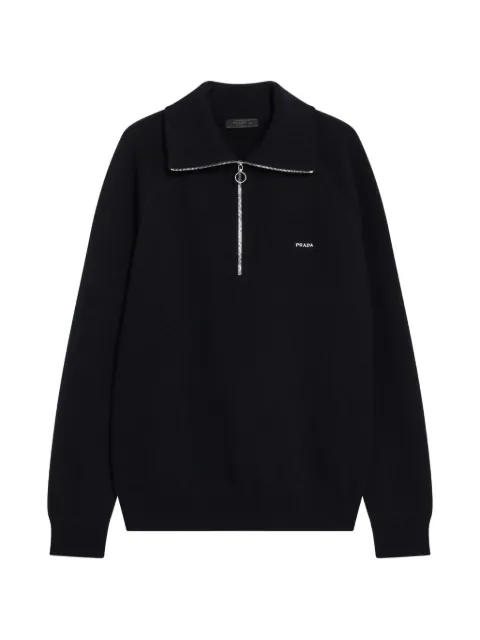 Prada wool and cashmere polo sweater