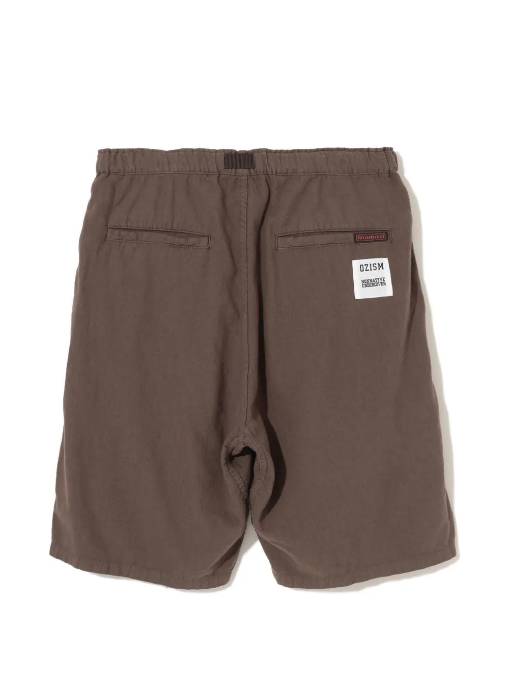 Undercover Geplooide shorts met riem Bruin