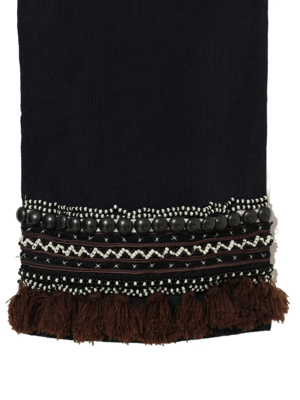 Undercover Verfraaide broek met kwastjesafwerking Blauw