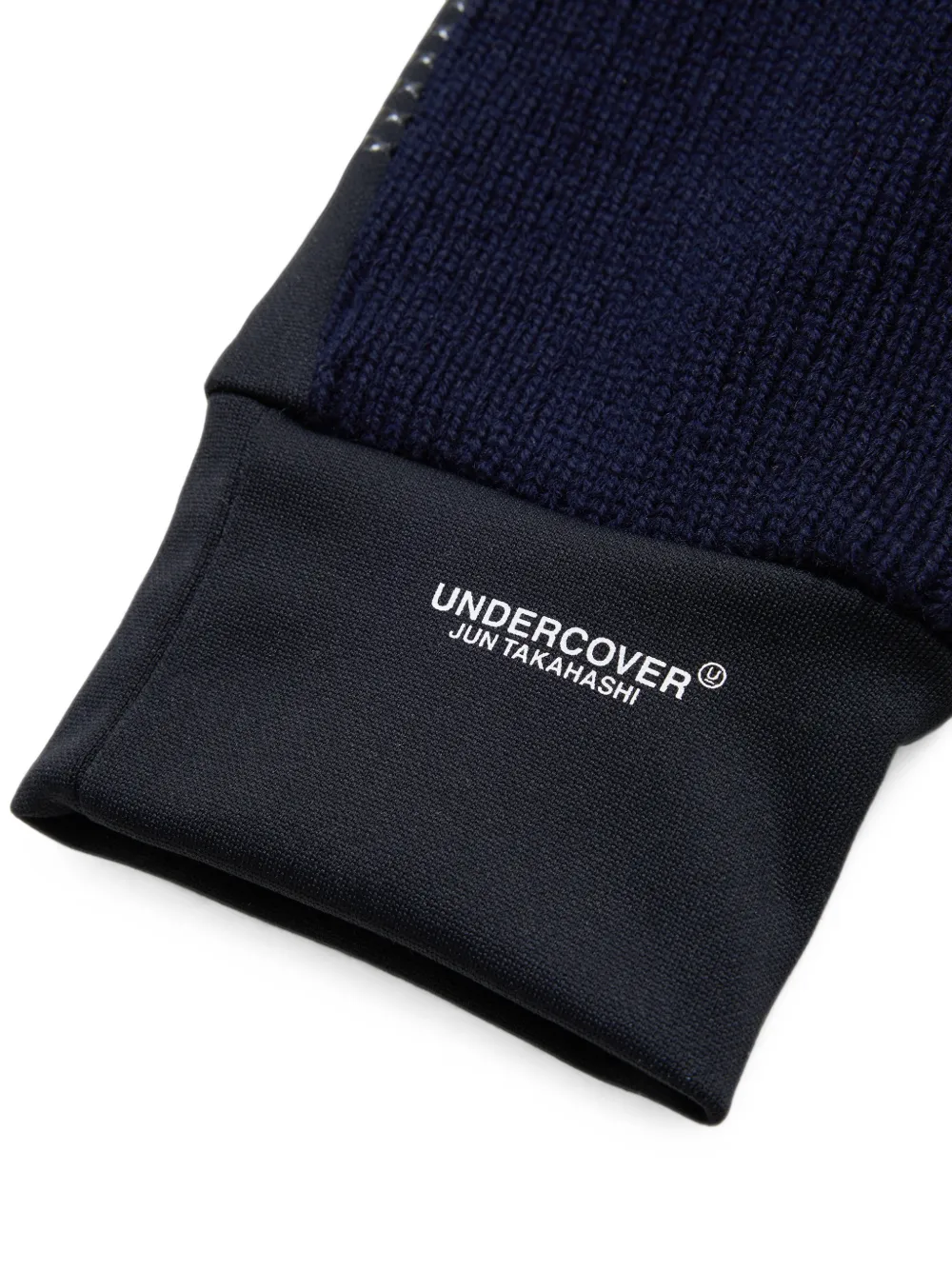 Undercover Ribgebreide handschoenen met vlakken Blauw