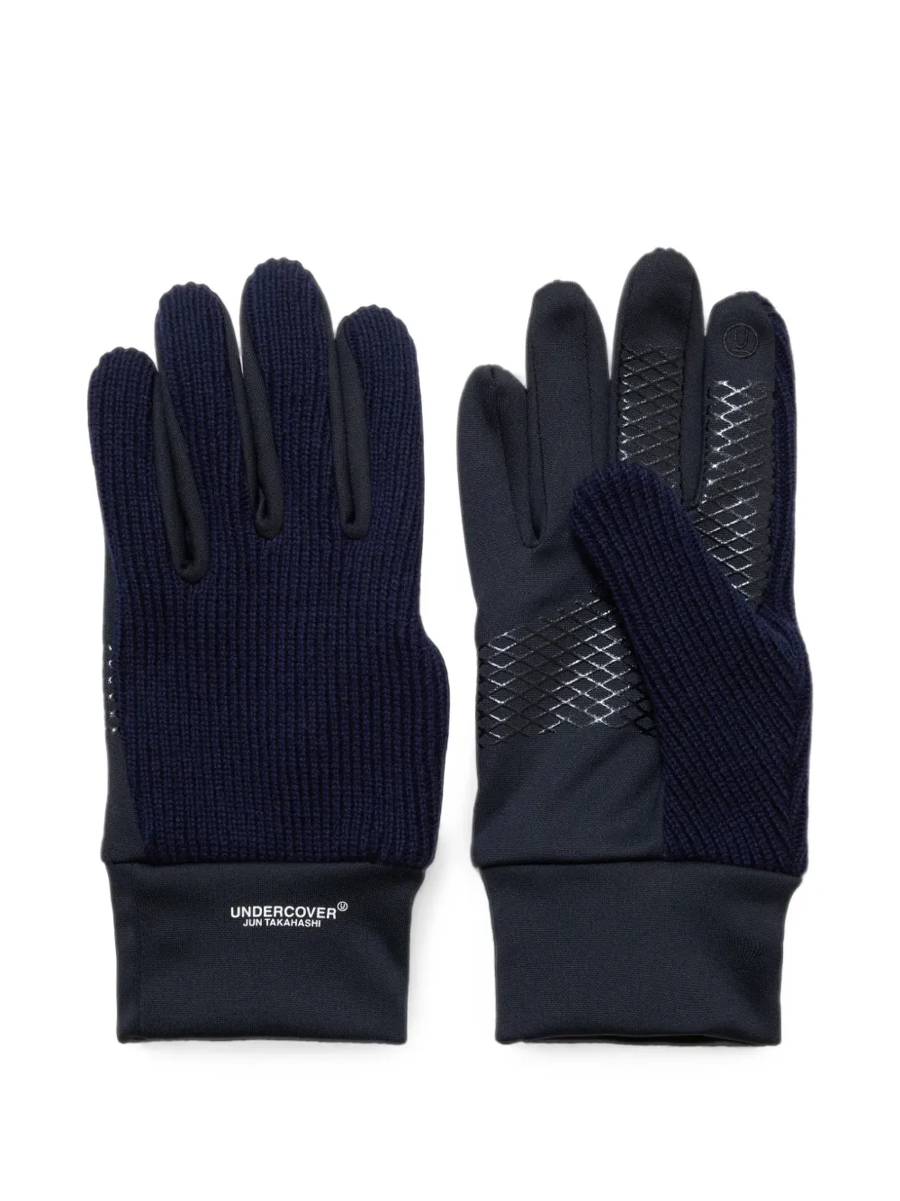 Undercover Ribgebreide handschoenen met vlakken Blauw