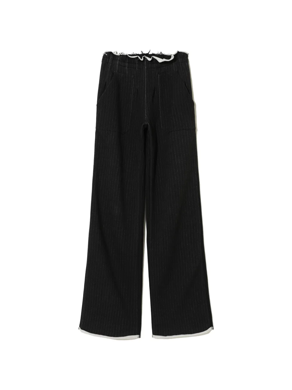Undercover pinstripe raw-edge trousers
