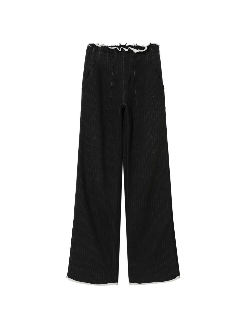 Undercover pinstripe raw-edge trousers
