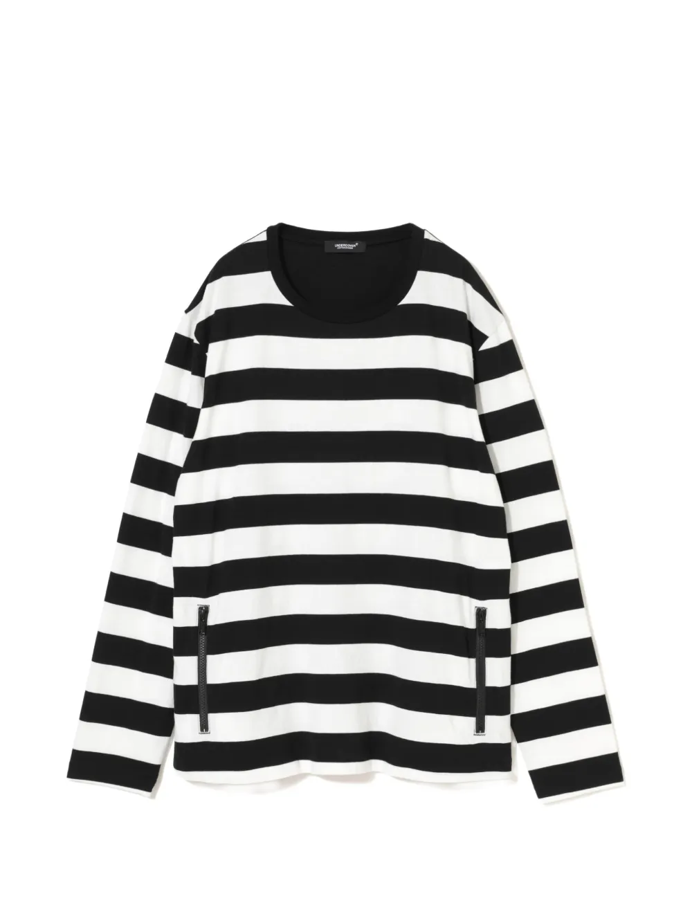 Undercover striped zip-pocket sweater