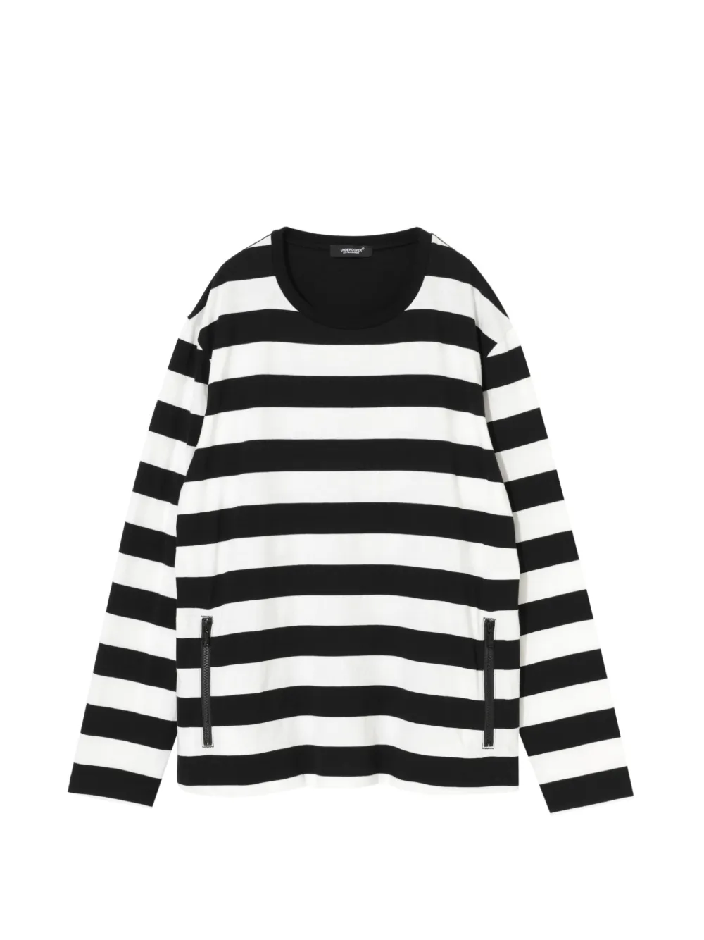 Undercover striped zip-pocket sweater
