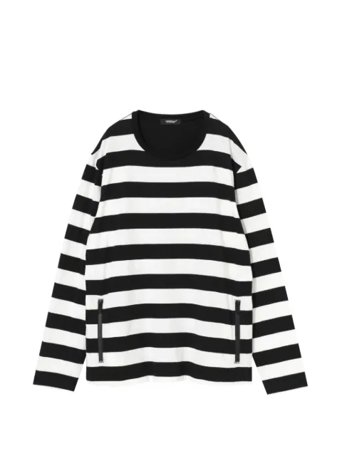 Undercover striped zip-pocket sweater