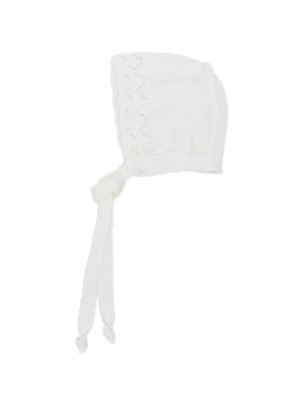 Bébé di Almy bonnet en maille pointelle - Blanc
