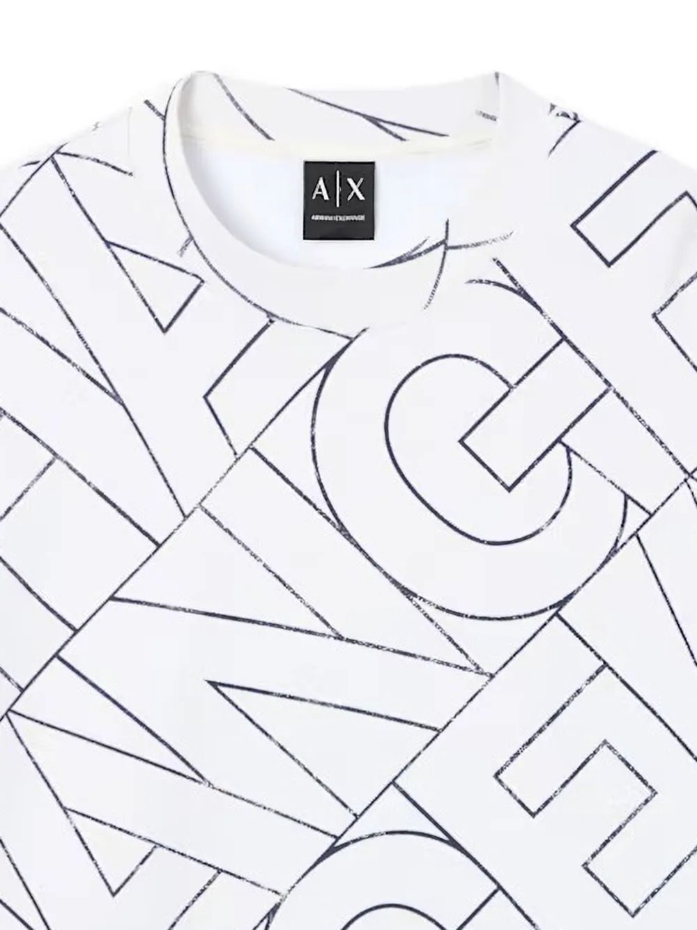 Armani Exchange Sweater met logoprint Wit