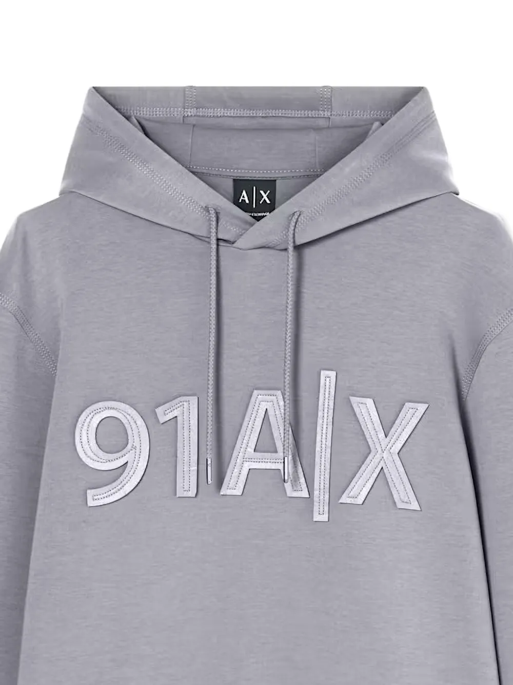 Armani Exchange Hoodie met logo-applicatie Grijs