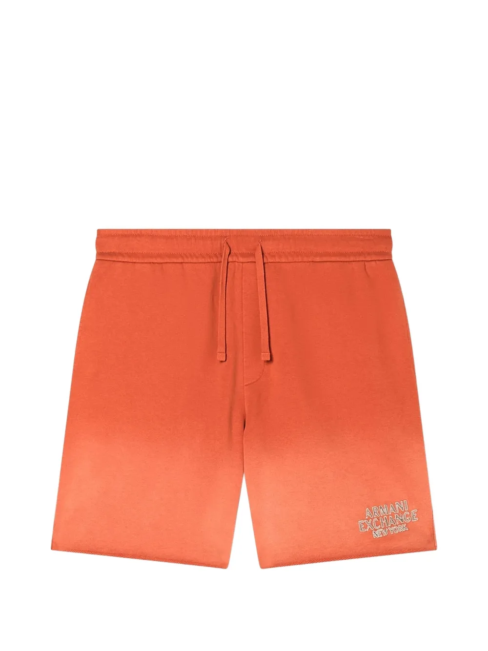 Armani Exchange Shorts met geborduurd logo en ombré-effect Oranje