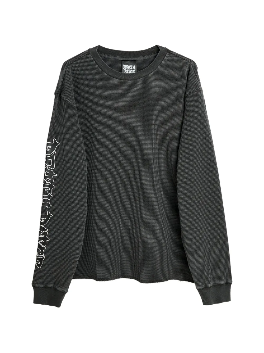 Death Rites waffle-knit logo-print T-shirt