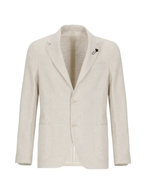 Lardini herringbone-weave blazer