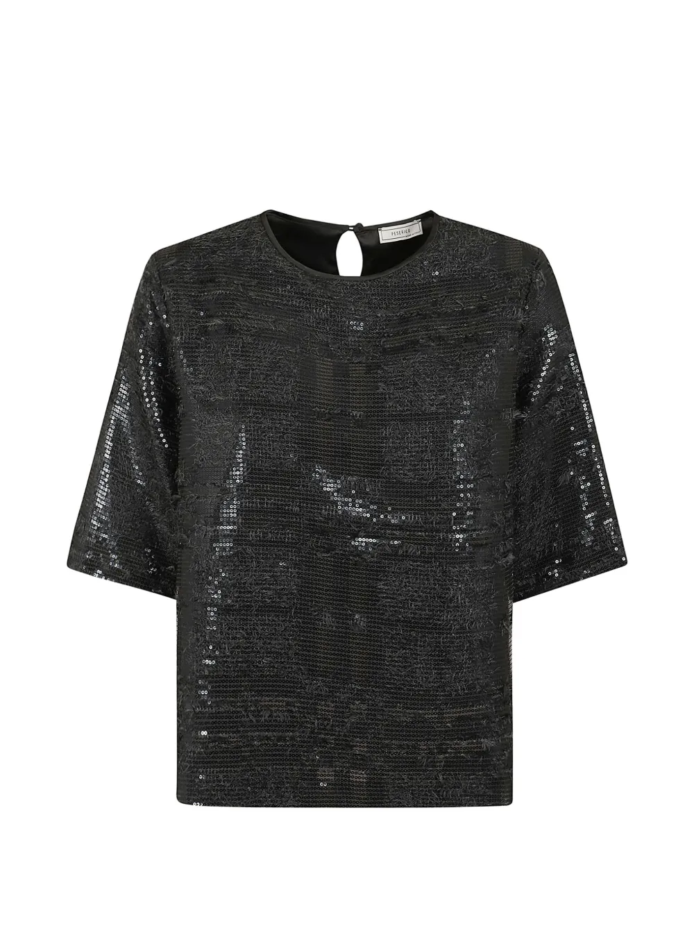 Peserico sequin-embellished frayed top - Noir Peserico sequin-embellished frayed top - Noir