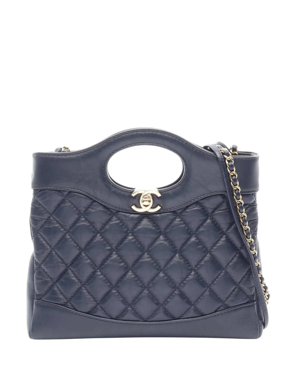 CHANEL Pre-Owned 2021-2026 Lambskin Quilted 31 Shopping Bag satchel - Blu