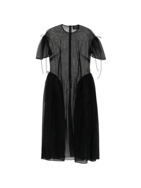 Simone Rocha vestido midi con cierre de lazo